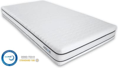 Akkon® Pocketvering Deluxe Matras 140x200 - 21 cm dik | Traagschuim en Koudschuim HR50 afdeklaag - 3D Premium Tijk