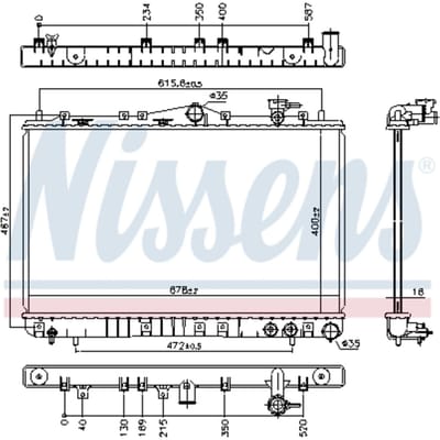 Radiator, motorkoeling NISSENS 67006