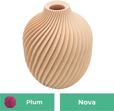 Nova moderne vaas – Decoratieve vaas - Plum - 3d geprinte vaas – geschikt voor droogbloemen - 20CM