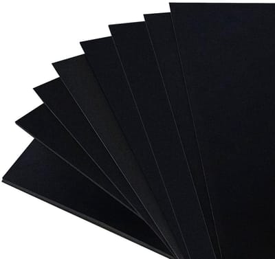 PP Plastic Platen - Stijve Platen - Modelbouw - Mat Zwart Krasbestendig - 200x300mm 10 Stuks - Zwart