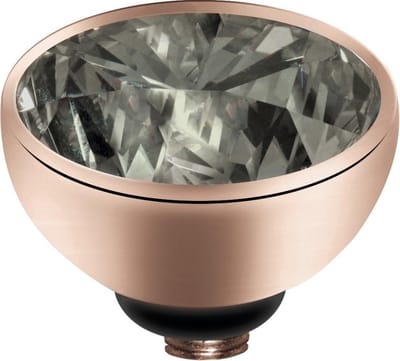 MelanO Twisted Zirkonia Zetting - Rosékleurig/Transparent Zwart - 6mm