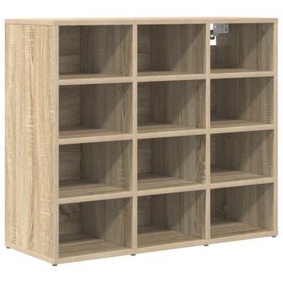 vidaXL - Schoenenkast - 77,5 - x - 30 - x - 67 - cm - Bewerkt - hout - Sonoma - Eiken