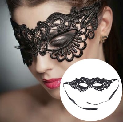 Hiden - Maskerade Oogmasker - Venetiaanse masker - Gala - Sexy - Feest - Vrouwen - Zwart