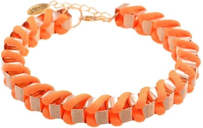 Behave - Armband venetiaanse stijl oranje - zomerse statement look