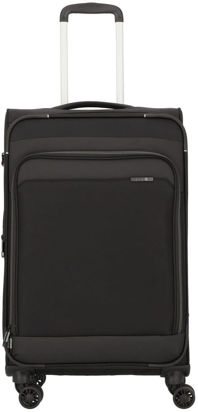 d & n Travel Line 9504 4 wielen Trolley M 67 cm met uitbreidingsplooi - Zachte bagage - TSA slot - black