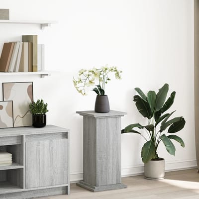 vidaXL - Sokkel - met - opbergruimte - 31x30x60 - cm - bewerkt - hout - grijs - sonoma