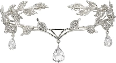 Bladvormige Tiara met Imitatie-Diamant voor Bruiloft en Feest