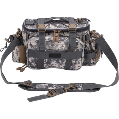 Sac d'épaule de pêche 2 packs Boîte de rangement pour leurres Hameçons Poids avec Design Imperméable Durable Sangles Réglables Urban camouflage