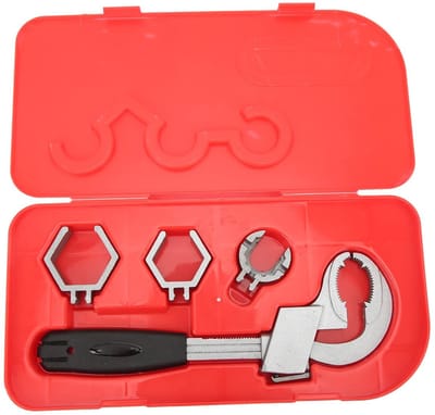 Dailygoods- Sleutel Universele Verstelbare Dubbele - Moersleutel 80mm - Sanitair Demontage - Loodgieterswerk Reparatie - Badkamerwastafelsleutel - Lichtgewicht Ontwerp