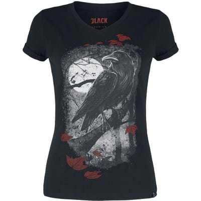 Black Premium by EMP T-shirt - T-Shirt mit Rabenprint - M tot 4XL - voor Vrouwen - zwart