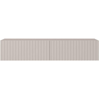 Selsey Telire - RTV kast 138,6 cm - Grijs beige met lamellenfront