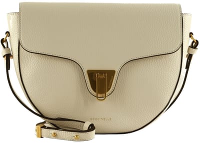 COCCINELLE Leren Schoudertas Beat Soft Crossbody Bag Blanco Crème