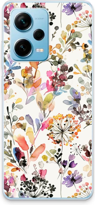 Case Company® - Hoesje geschikt voor Xiaomi Redmi Note 12 Pro Plus hoesje - Wilde grassen - Soft Cover Telefoonhoesje - Bescherming aan alle Kanten en Schermrand