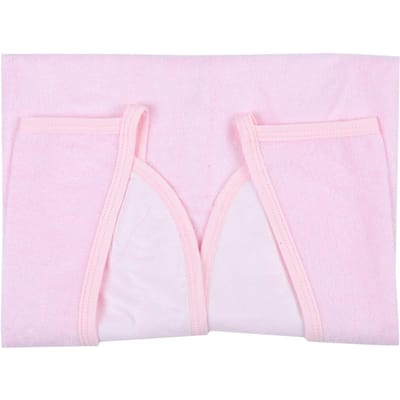 Bavoir Imperméable pour Personnes Âgées Serviette Salive Repas Adulte Tablier de Salle à Manger Protecteur de Vêtements Rose Clair M white