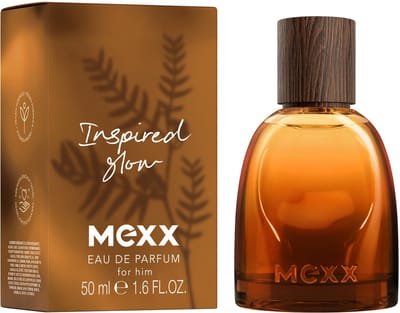 MEXX Inspired Glow Eau de Parfum voor heren, Opbeurend, Langhoudende geur, Vegan formule, 50 ml​