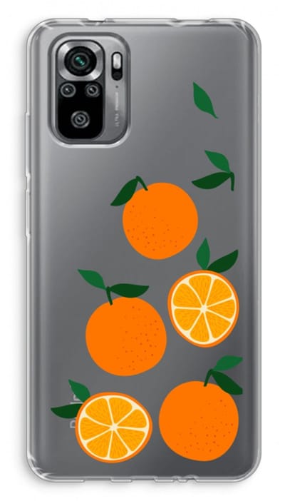 Case Company® - Hoesje geschikt voor Xiaomi Redmi Note 10S hoesje - Will you be my clementine - Soft Cover Telefoonhoesje - Bescherming aan alle Kanten en Schermrand