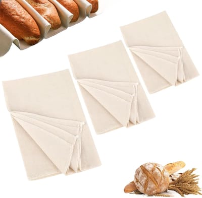 6 stuks professionele proofing bakkersdoek - baguette - bankje - broodgistdoek - bakker - gefermenteerde doek - 3 maten - materiaal de Algodón Puro - voor deegbereiding - bakken - fermenteren