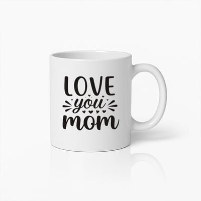Love You Mom Mok - Keramische Koffiebeker - Moederdag Cadeau - Verjaardag Mama