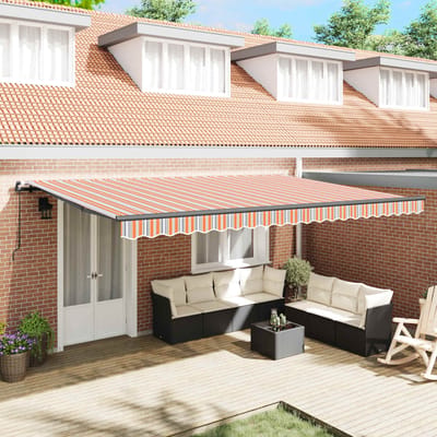 vidaXL - Uitschuifbare - luifel - Meerkleurig - 500 - x - 300 - x - 165 - cm