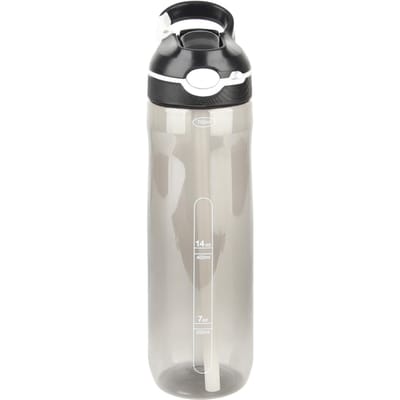 Bouteille d'eau de fitness d'extérieur 750 ml Gobelet en plastique portable avec paille Simple Gobelet d'eau de sport gray