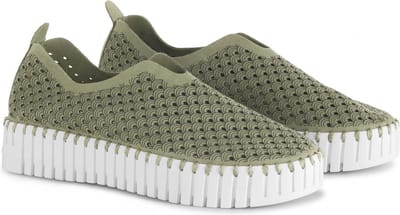 Instappers Platform TULIP3373W witte zool - 410 Army