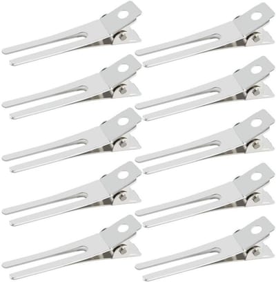 Haarclips Dubbele Punt - Krulspeld Clips - Haar Styling - Roestbestendig Metaal - 50 Stuks - Zilver