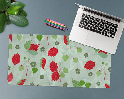 Coloray Bureau Onderlegger - Wilde aardbei Bureaumat - 90 cm x 45 cm - Groente Bureau Onderlegger - Onderlegger Bureau - Bureau Onderlegger Groot - Bureau Onderlegger XXL - Computer Mat