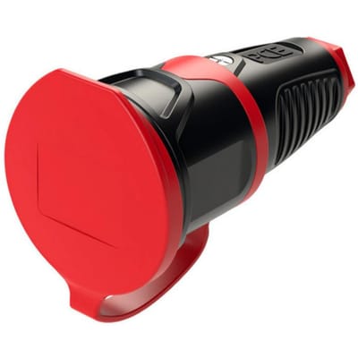 PCE 2521-sr Koppeling met randaarde Massief rubber, Thermoplast 250 V Zwart, Rood IP54