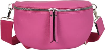 Qischa® - Crossbody heuptas bumbag - uni riem - soft - fuchsia - vegan - medium size