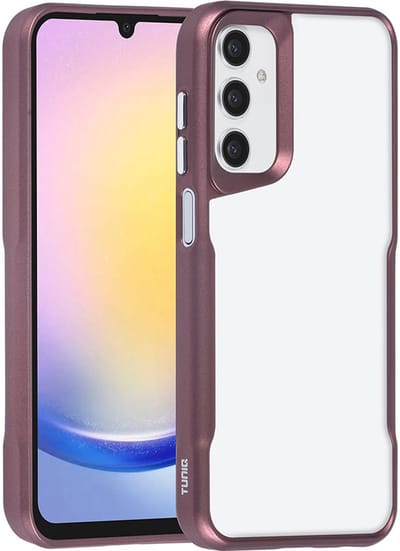 TUNIQ Back cover - Galaxy A25 - Rood - Slank en schokabsorberend - Verhoogde randen voor camera