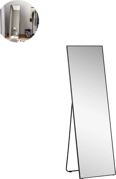 Spiegel staand - Wandspiegel - lichaamsspiegel - Minimalistische Design Passpiegel - Zilver
