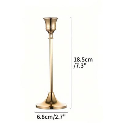 1 pièce Bougeoir décoratif de centre de table vintage moderne pour cheminée, mariage, fête, cadeau de pendaison de crémaillère, cadeaux anniversaire remise de diplôme M or