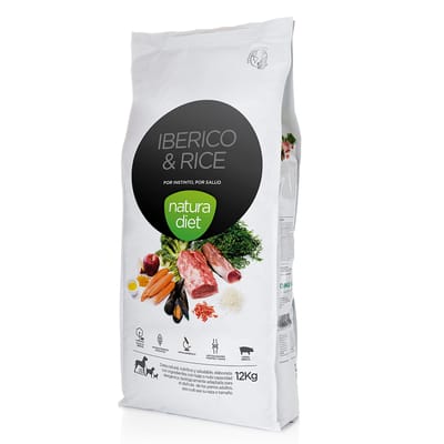 12kg Natura Diet Adult Iberico and Rice Hondenvoer Droog