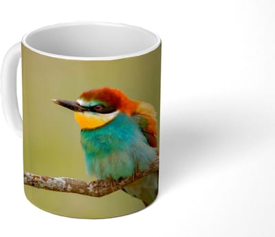 Mok - Koffiemok - Vogel - Bijeneter - Dieren - Mokken - 350 ML - Beker - Koffiemokken - Theemok