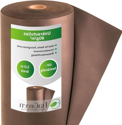 Onkruiddoek Tuin - Worteldoek Vlies - Effectieve Onkruidbestrijding - Waterdoorlatend UV-stabiel - 2 x 10 Meter - Bruin