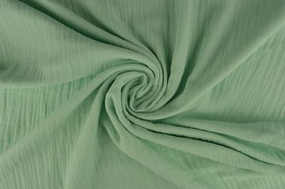 10 meter mousseline stof op rol - Licht mint - 135cm breed - Double gauze op rol