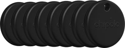Chipolo POP - Bluetooth Tracker & KeyFinder - Werkt met Apple Find My & Android Find My Device - Tracker Apple iPhone & Android - 120 dB - Zwart - 8 Pack