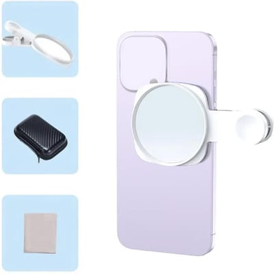 Selfie Spiegel Compacte Spiegel voor Telefoon Universele Telefoonclip Compatibel met IPhone 14 13 12 11 Samsung Foto Video
