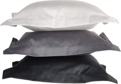 SENZATIONE 100% Katoen Satijn 2x Oxford Kussenslopen met Volant 60x70+20+5 cm GRIJS