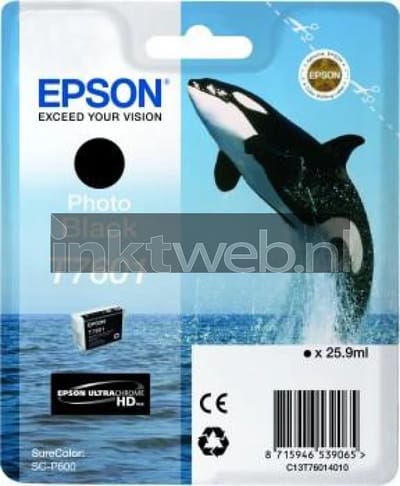 Epson T7601 (C13T76014010) Inktcartridge Foto-zwart