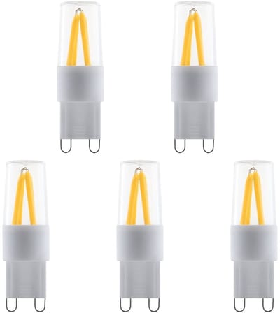 SPL G9 LED Lamp 2W Dimbaar - Warm Wit - 160lm - LED Filament T16 Buislamp - 5 Stuks - 2700K - 230 Volt
