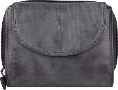 Jack Kinsky Nelson Portemonnee RFID Leer 12,5 cm - Jongens - Horizontaal - anthrazit