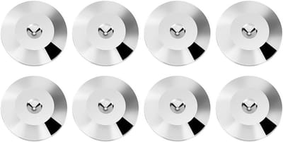 8-delige set spike onderleggers voor luidsprekers, universele schokabsorberende voetmatten voor versterkers en audioapparatuur, koperen isolatiepads voor optimale geluidskwaliteit