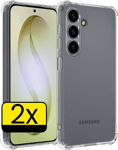 Hoesje - 2 Stuks - Geschikt voor Samsung Galaxy S26 - Sterk & Shockproof - Siliconen Case - Back Cover - Telefoon Hoes Shock Proof - Telefoonhoesjes - Transparant