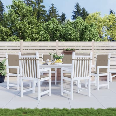 vidaXL - Tuinstoelkussens - 6 - st - 100x50x3 - cm - oxford - stof - taupe