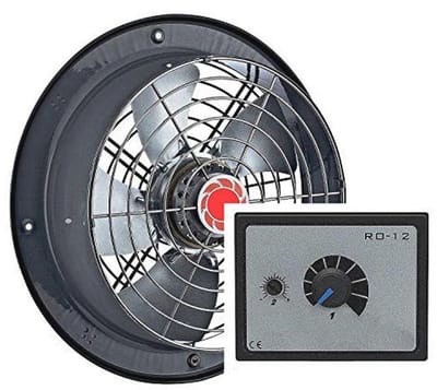 Wandventilator 300mm met Regelaar - Axiaal Ventilator voor Binnen en Buiten Gebruik