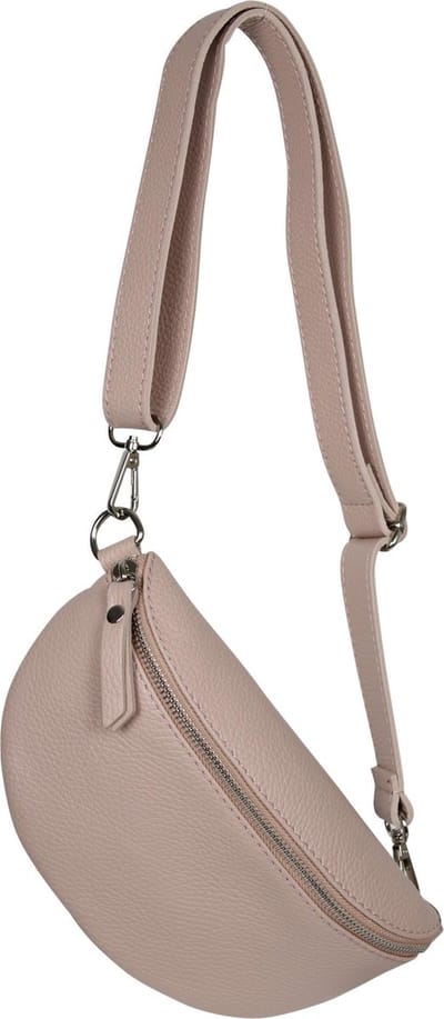 AmbraModa GLX10 - Dames heren unisex kleine heuptas buiktas crossbodytas, ideaal voor vakantie, reizen, uitgaan gemaakt van echt leer. Nuderoze