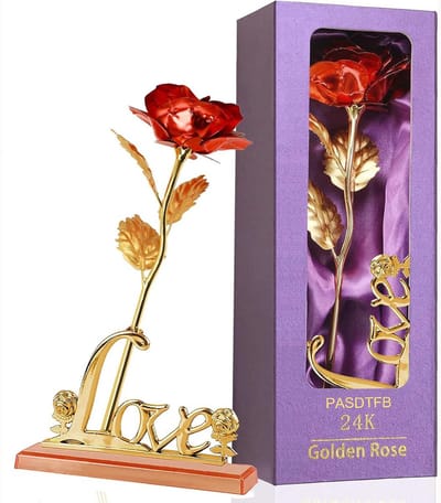 Eeuwige Geliefde Roos 24K Verguld Cadeau voor Vrouwen - Valentijnsdag, Moederdag en Jubileum Geschenk