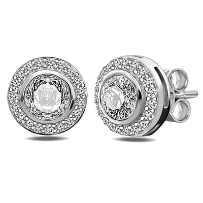 Juwelier Zwartevalk - Zilveren (gerhodineerd) oorbellen met zirkonia stenen - 22.262