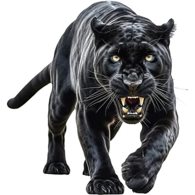 Zwarte panter muursticker, creatieve dieren decoratie voor auto en huis black